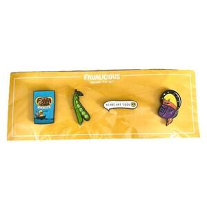 Favalicious Fava Beans Enamel Pin Set